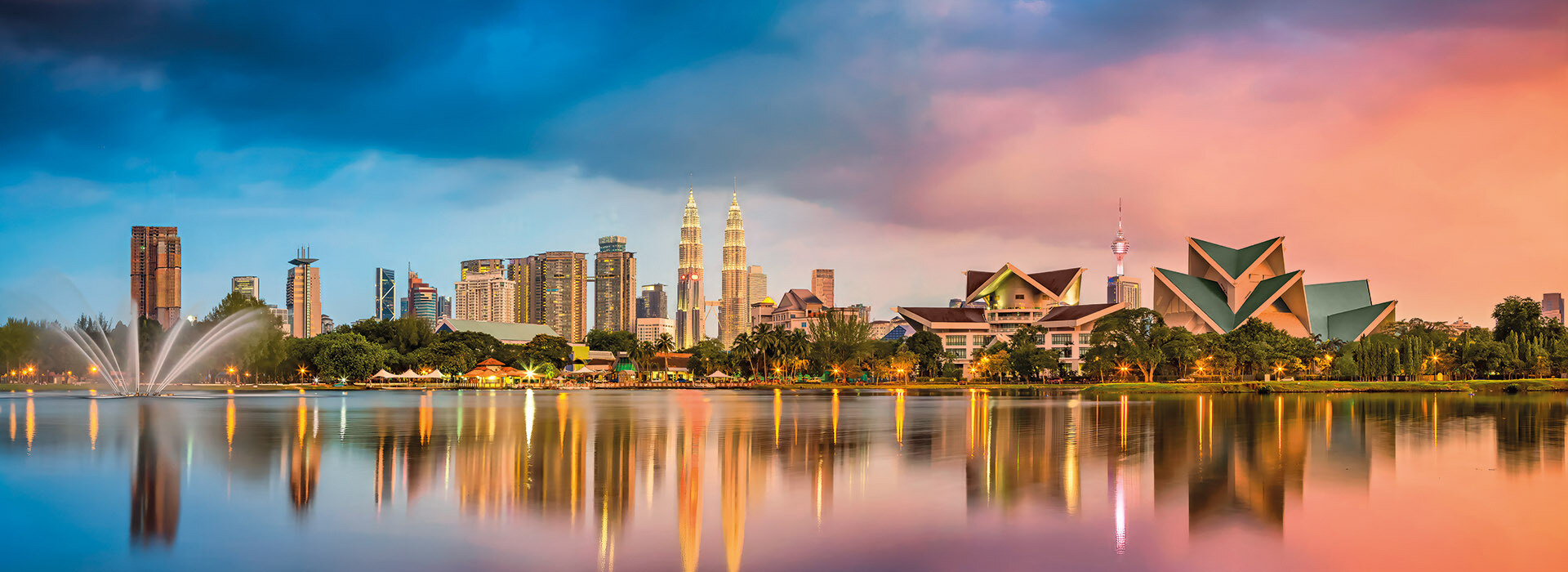 Hongkong, Bangkok, Dubai – desztináció illusztráció